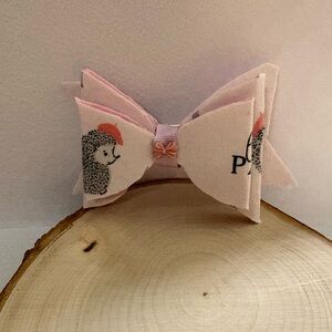 Cute Hedgehog “Love Paris” Hair Bow| Cute| Parisian| Spring